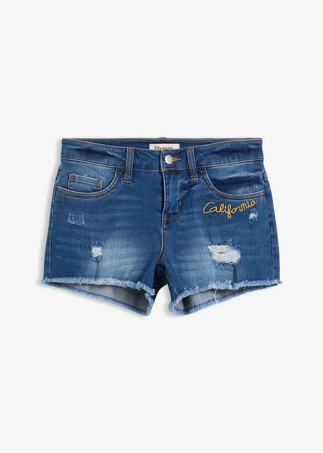 Pantalón corto vaquero con bordado