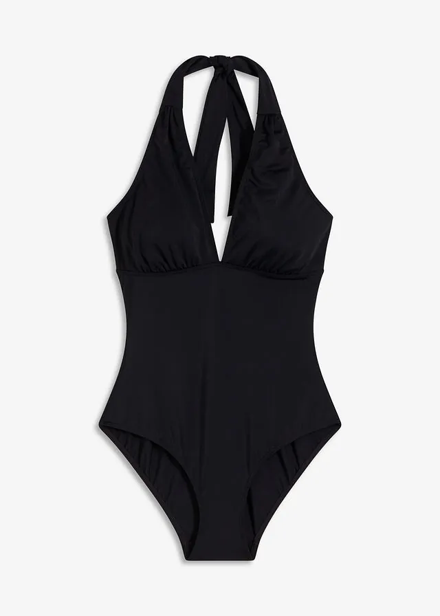 Bañador halter con profundo escote en V