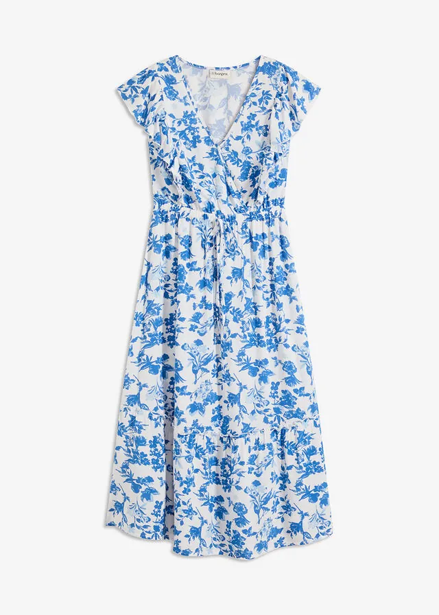 Vestido midi de viscosa fluida
