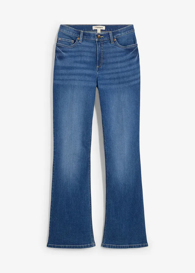 Vaqueros con corte bootcut y talle medio