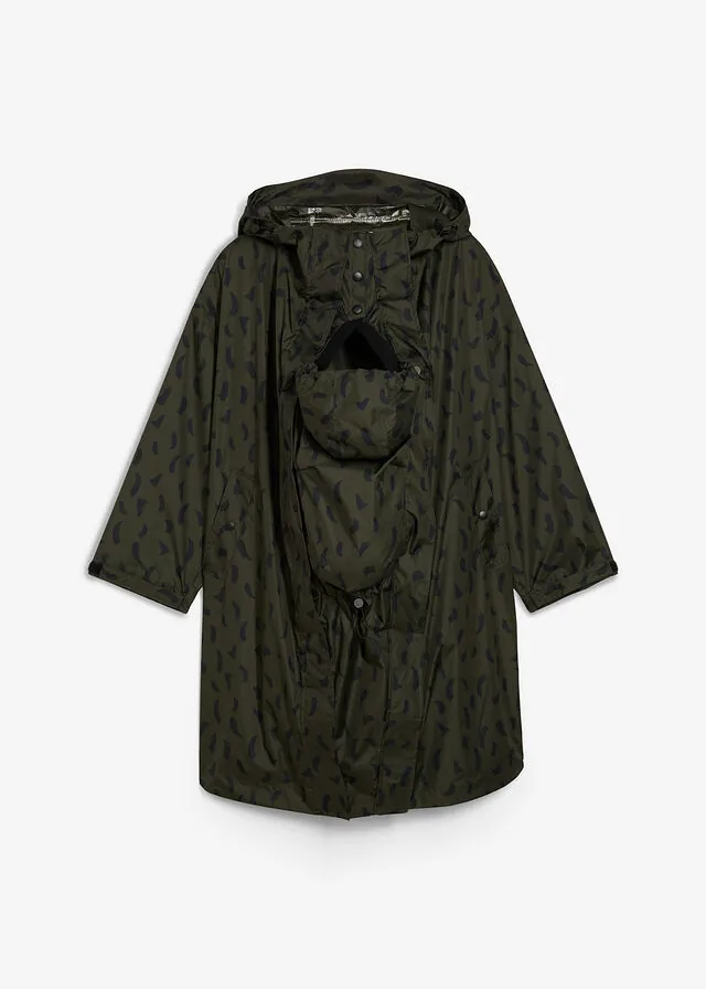 Capa impermeable premamá 3 en 1 con inserto de porteo y bolsa
