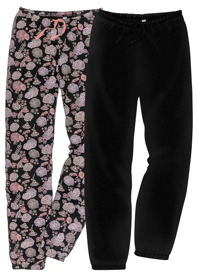 Pantalón largo de pijama de algodón orgánico puro (2 unidades)