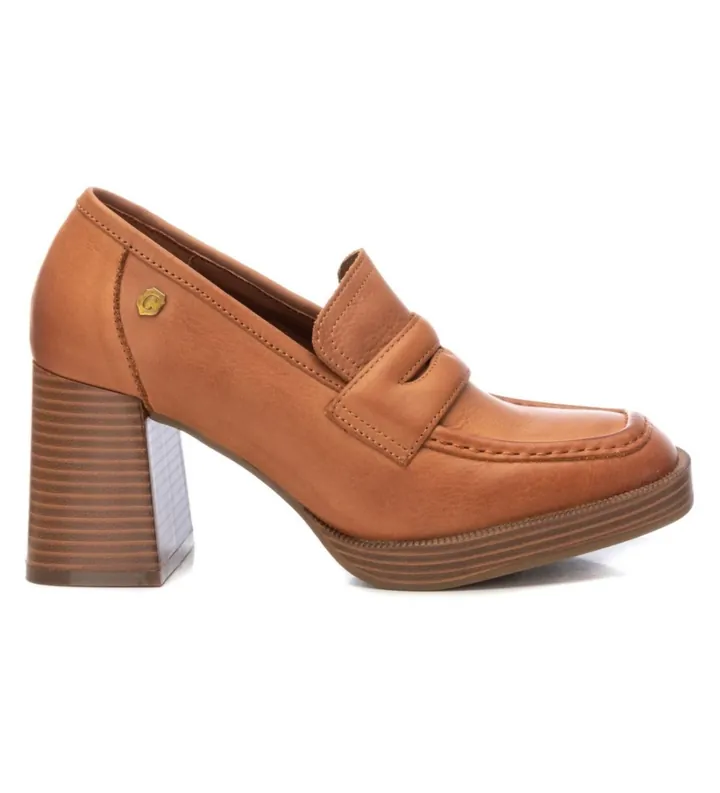 Carmela para mujer. 16121801-CAMEL Zapatos de piel 161218 marrón (35), 8 a 10cm, Ninguno, Casual