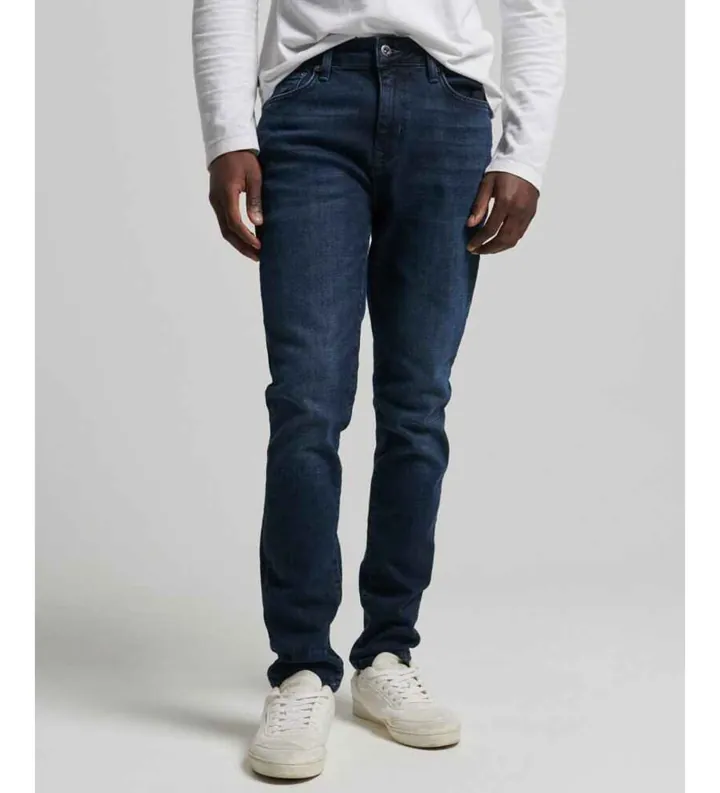 Superdry para hombre. M7010890A Jeans pitillo Vintage azul (29/32), Casual, Algodón, Denim