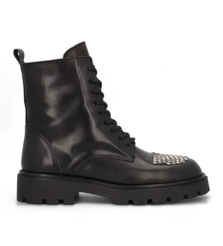 Alpe para mujer. 530717 Botines de piel Agnes negro (41), 3 a 5cm, Cremallera, Casual