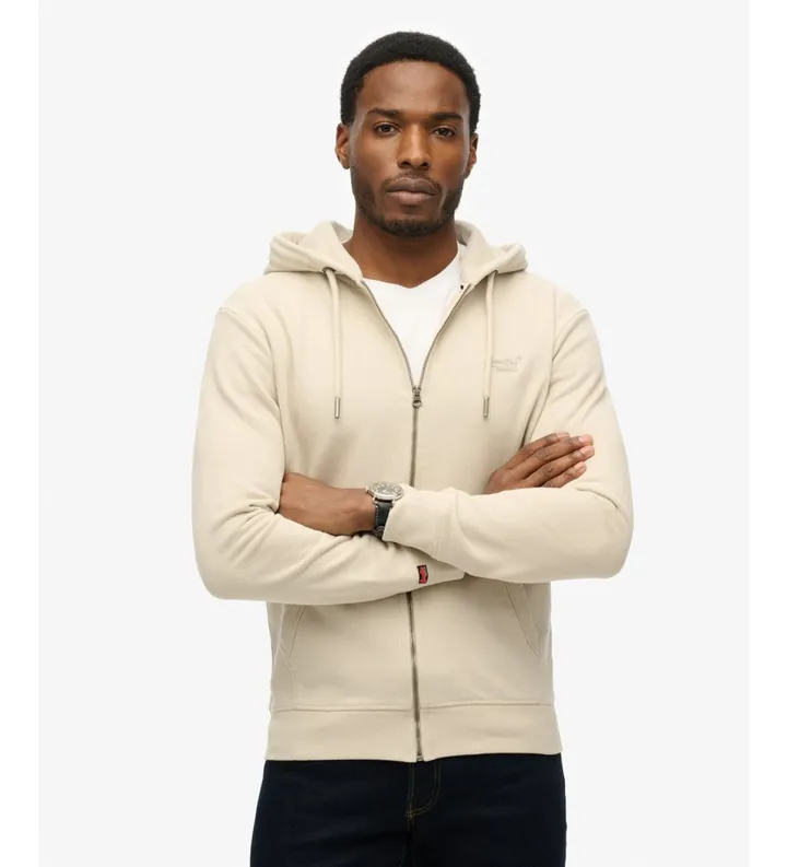 Superdry para hombre. M2014128A Sudadera Essential Logo beige (L), Casual, Algodón