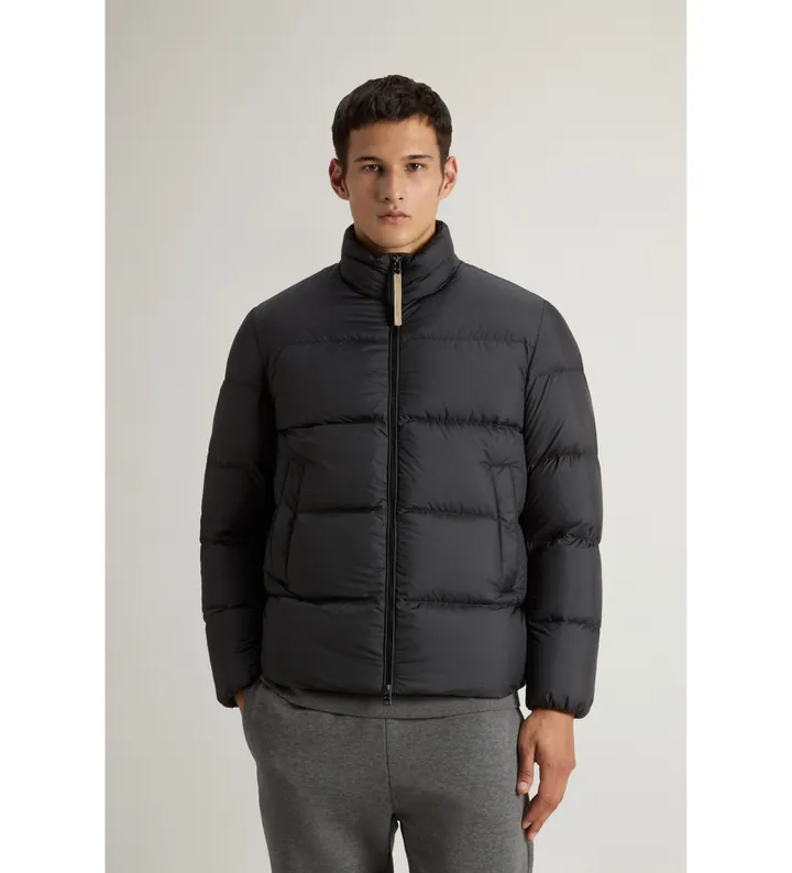 Woolrich para hombre. CFWOOU2086MRUT2635 Abrigo Plumífero Cloud de microfibra negro (S), Casual, Poliéster