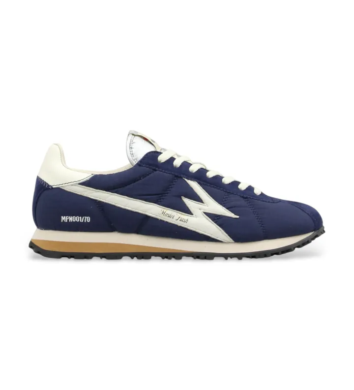 MOA Concept para hombre. FL080 Zapatillas de Piel Flash marino (45), Plano, Cordones, Casual