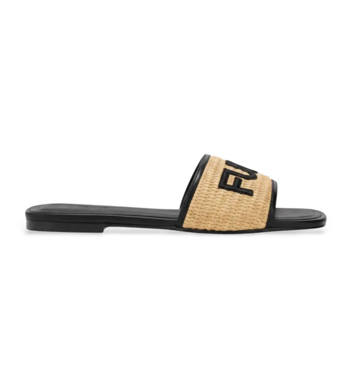 Furla para mujer. YL55BRE-BX4561 Sandalias de piel Brezza negro (36), Plano, Ninguno, Casual