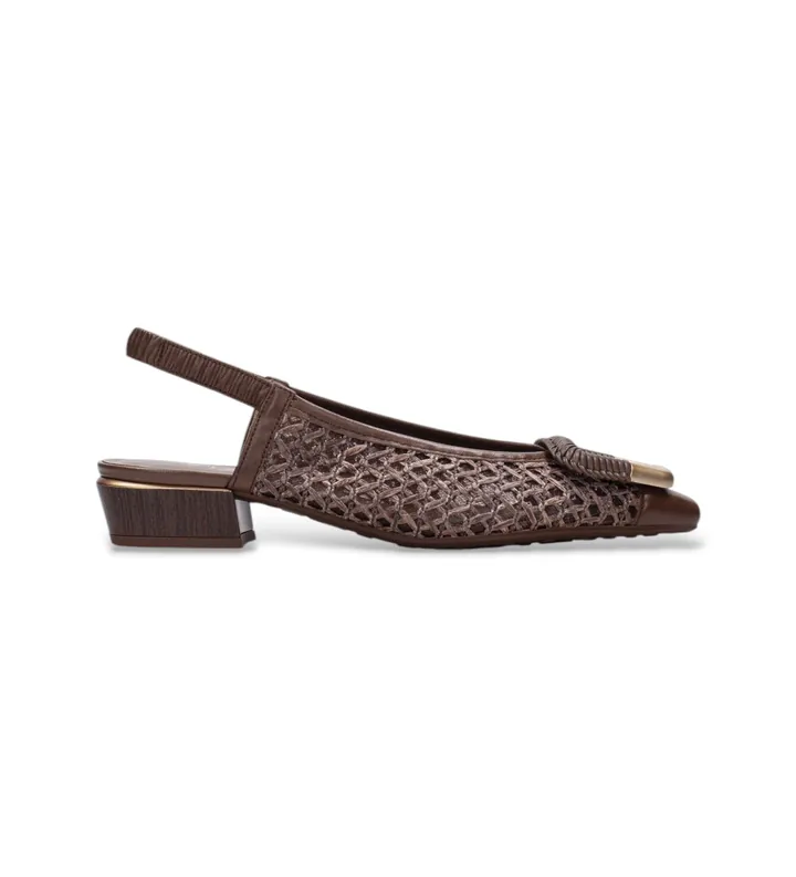 Hispanitas para mujer. RHV264658 Zapatos Azucena marrón (36), Piel, Plano, 1 a 3cm, Ninguno, Casual, Fiesta, Clásico