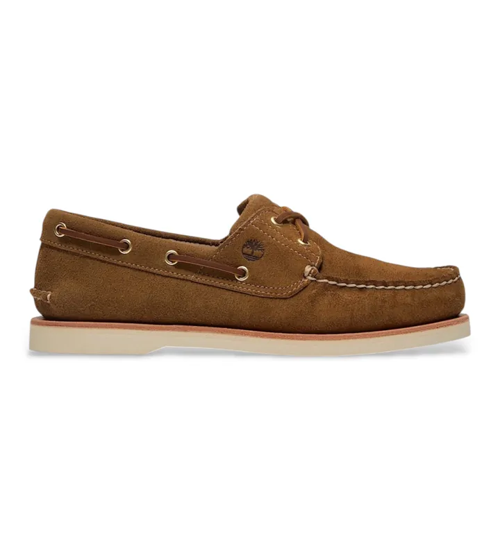 Timberland para hombre. TB0A2NUPEW11 Náutico Crafted de ante beige (42 W), Plano, Cordones, Casual