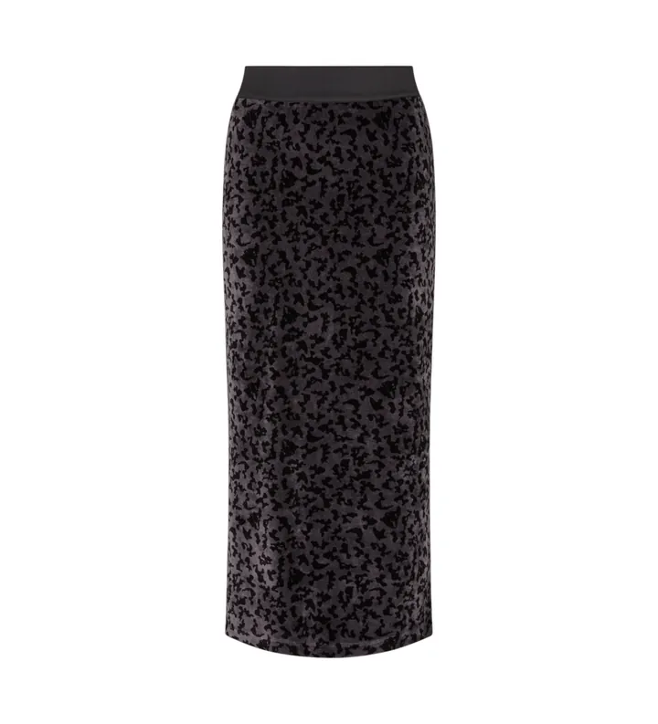 EA7 para mujer. 7W000664_AF15937 Falda Graphic Series gris (L), Casual, Poliéster