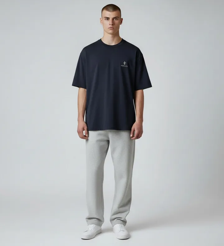 Premiata para hombre. PA1050 Camiseta logotipo marino (M), Casual, Algodón, Manga corta