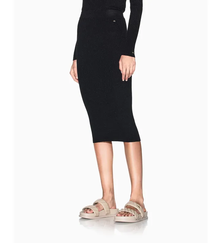 A|X Armani Exchange para mujer. XW001877AF11957MC005 Falda High Waisted negro (L), Casual, Clásico, Viscosa