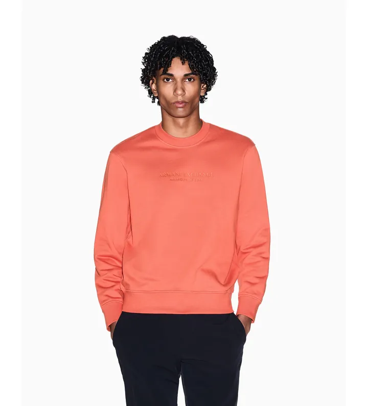 A|X Armani Exchange para hombre. XM001284AF20934U3040 Sudadera Sweatshirt naranja (L), Casual, Algodón, Manga larga