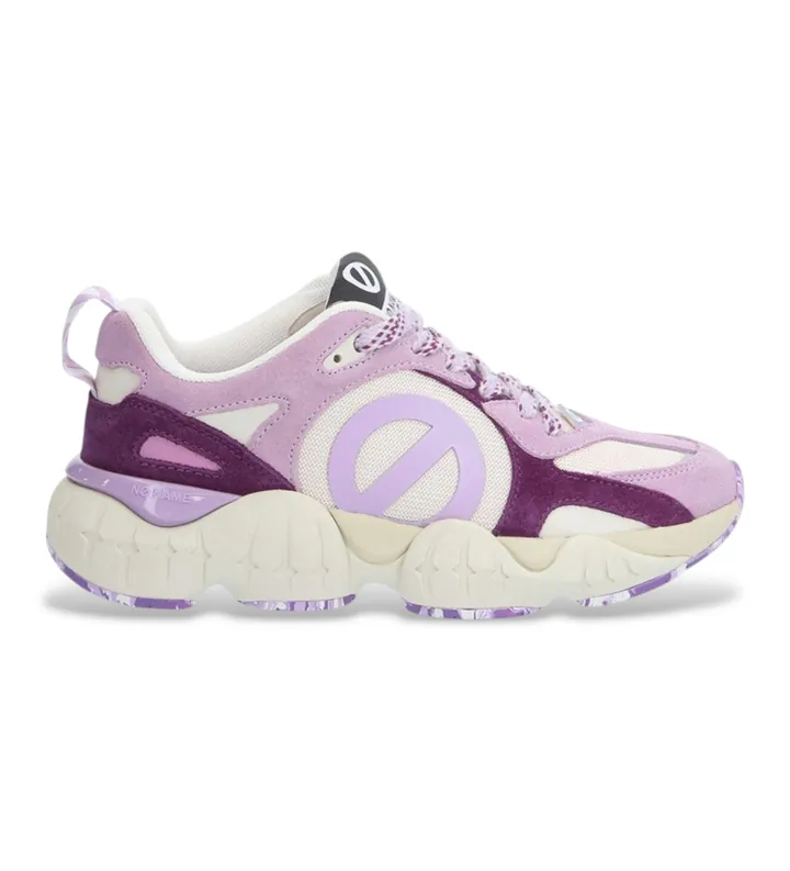 NO NAME para mujer. SNKMSKN Zapatillas de Piel Krazee Runner lila (37), Plano, Cordones, Casual