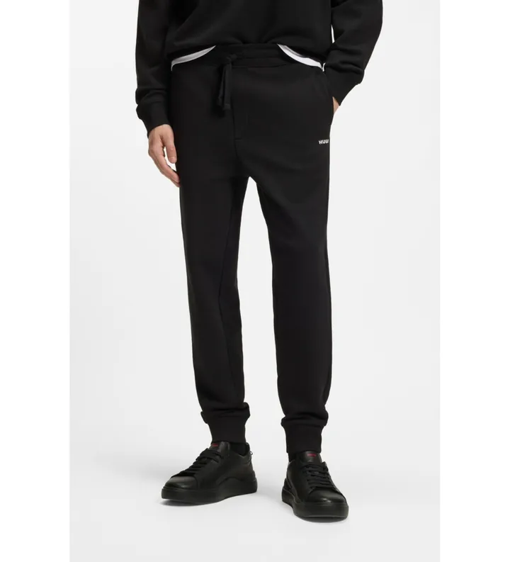HUGO para hombre. 50489617 Pantalón straight fit negro (L), Casual, Algodón
