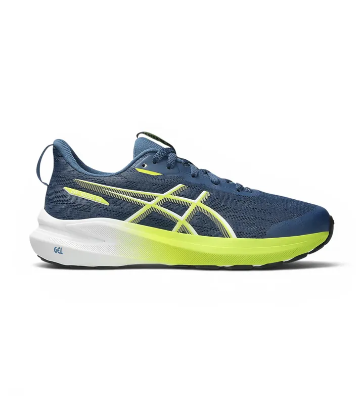 Asics para mujer/niña. 1014A382 Zapatillas GT-1000 14 GS marino, amarillo (3.5USA=35.5), Plano, Cordones, Casual, Deportivo, Multideporte, m