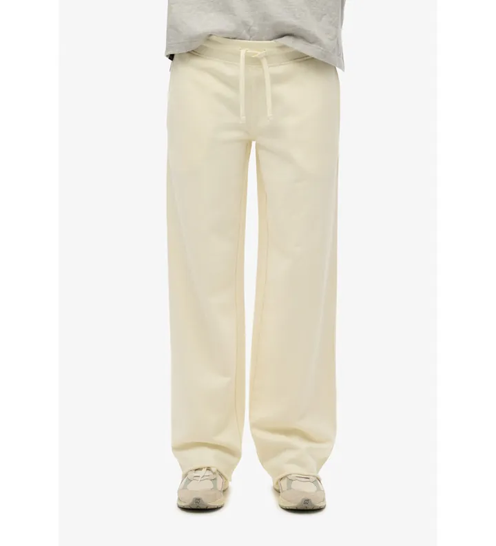 Superdry para mujer. W7011210A Pantalón jogger Studios blanco crudo (M), Casual, Deportivo, Algodón, Multideporte
