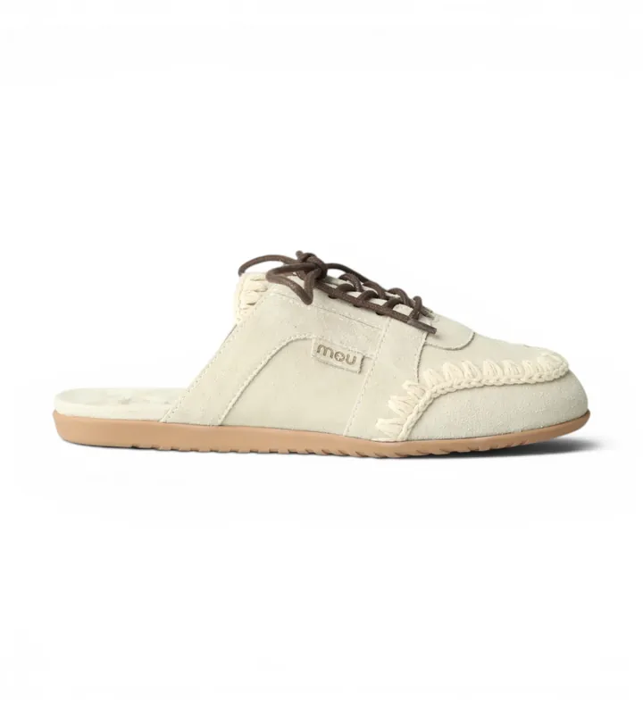 Mou para mujer. MU.SW731013A Zapatos de Piel Sabot beige (39), Plano, Ninguno, Casual