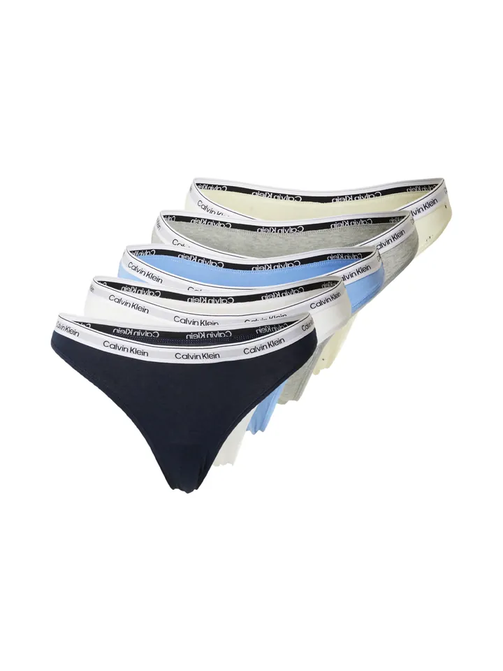 Calvin Klein Underwear Tanga  navy / azul claro / amarillo pastel / gris / blanco