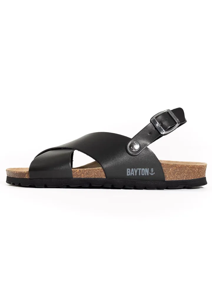 Bayton Sandalias 'Tweed' negro