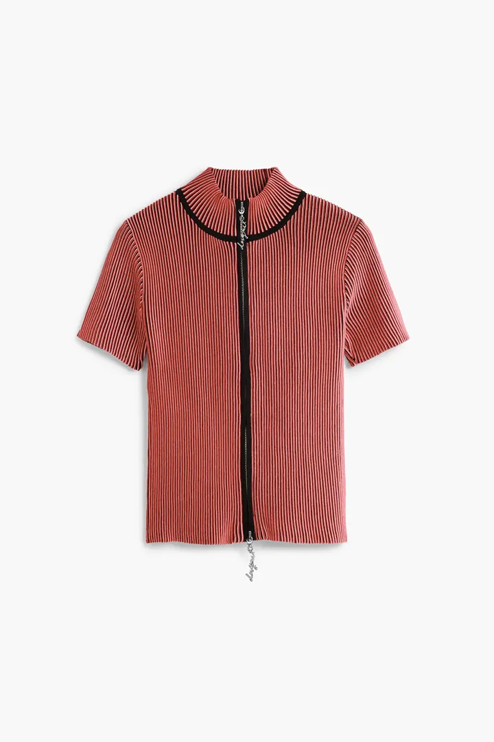 Desigual, Top punto tornasolado, Mujer, Rojo, L