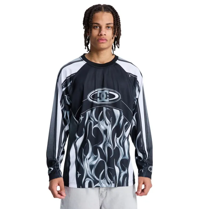 Sylem 2 - Camiseta de manga larga estilo motociclista Negro Hombre