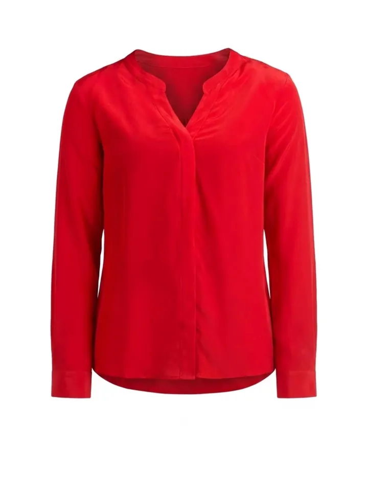 Posh Gear Blusa 'Seidenbluse Nobicetta' rojo oscuro