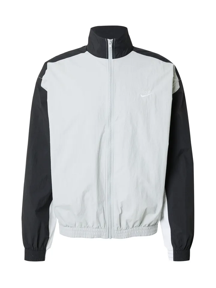 Nike Sportswear Chaqueta de entretiempo 'CLUB' gris / negro / blanco