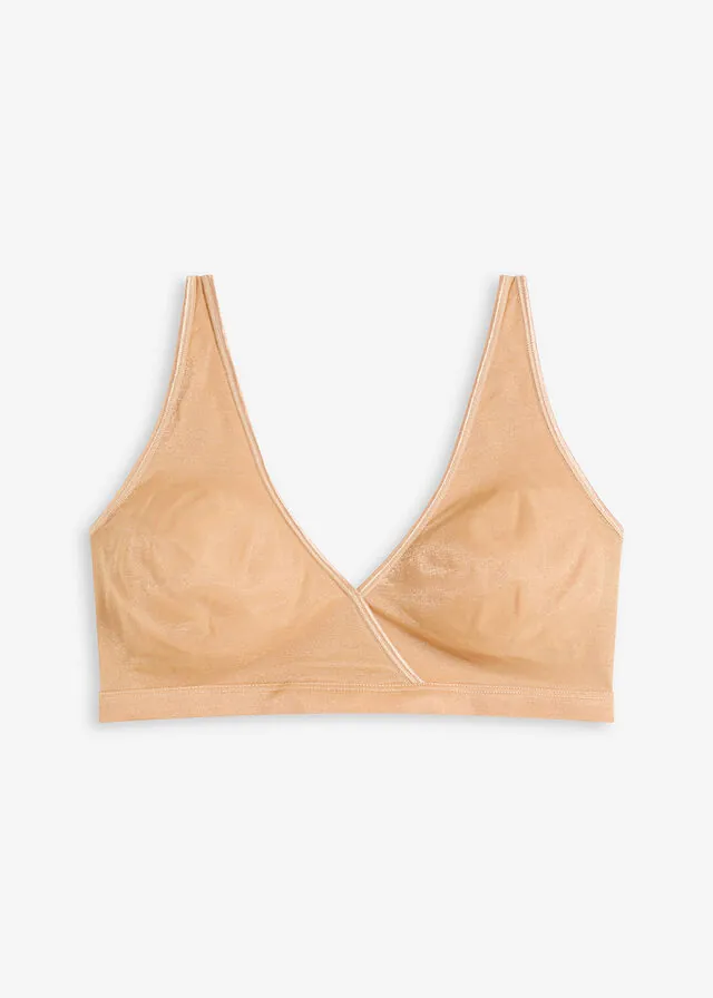 Bralette de material brillante