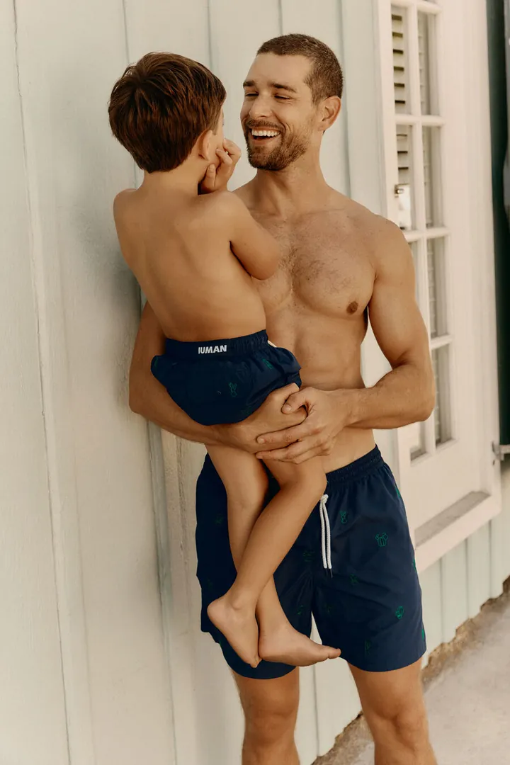 Intimissimi Bañador Bóxer con Bordado de Cactus Hombre Azul Tamaño L