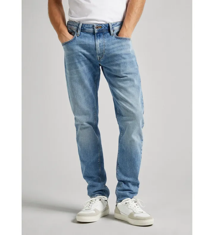 Pepe Jeans para hombre. PM207390MN5 Jeans Tapered azul (28/32), Casual, Algodón, Denim