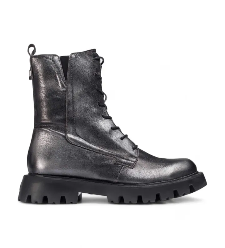 Wonders para mujer. C-7502_5516_7336 Botines de Piel Camila plateado (37), Plata, 3 a 5cm, Cremallera, Casual