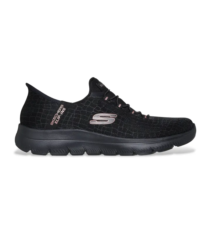 Skechers para mujer. 150128 Zapatillas Slip-ins: Summits - Classy Night negro (36), Casual, Deportivo, Running, Multideporte