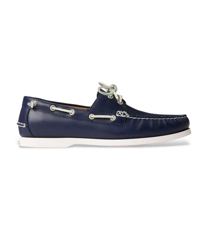 Polo Ralph Lauren para hombre. 803932995001 Náuticos de Piel Merton marino (40), Plano, Cordones, Casual