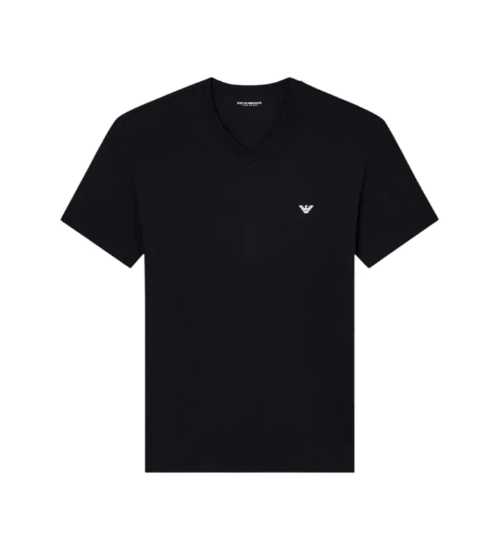 Emporio Armani para hombre. EM000380_AF14133 Camiseta Home V negro (L), Homewear, Manga corta