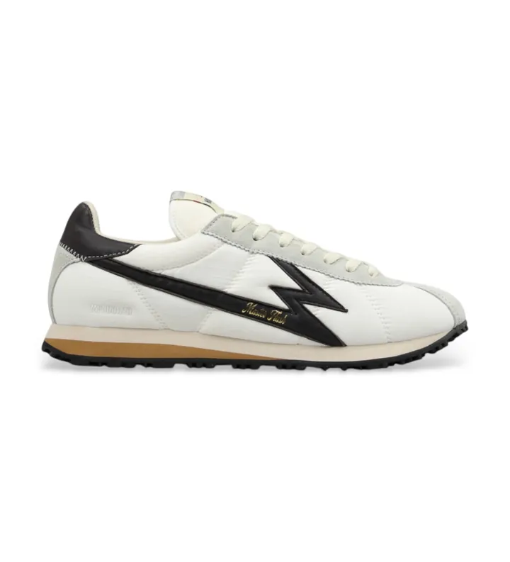 MOA Concept para hombre. FL081 Zapatillas de Piel Flash blanco (40), Plano, Cordones, Casual