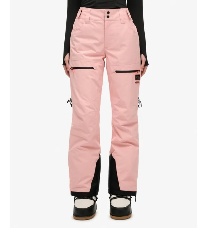 Superdry para mujer. WS110187A Pantalón Ski Ultimate rosa (10 UK = S), Deportivo, Poliéster, Nieve