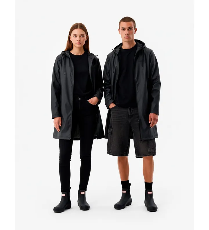 Hunter unisex. ARU0002242 Chubasquero Andrea Pu negro (M), Casual, Silicona, Impermeable