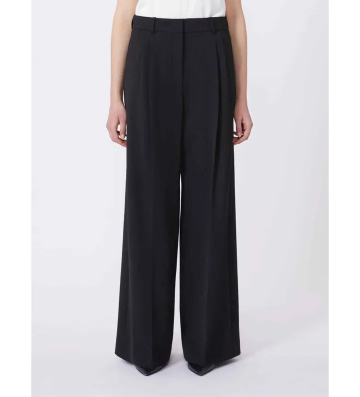 Weekend Max Mara para mujer. 2615131061600 Pantalón Asta negro (36), Casual, Poliéster