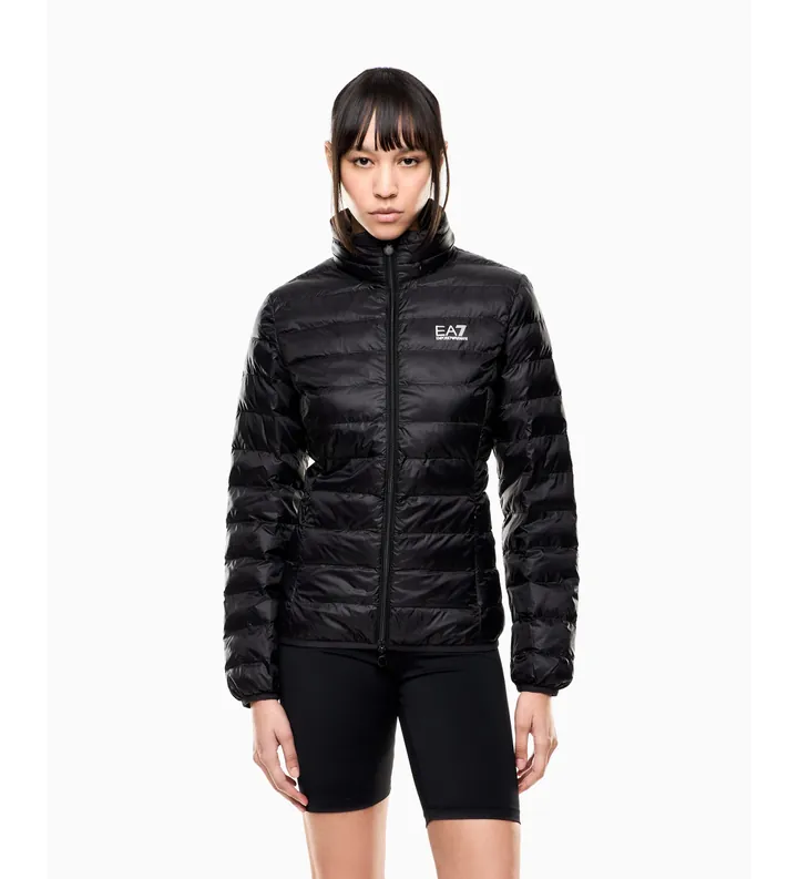 EA7 para mujer. 7W000473_AF12477 Chaqueta Puffer Core Lady Negro (S), Casual, Deportivo, Sportswear, Multideporte, Poliéster