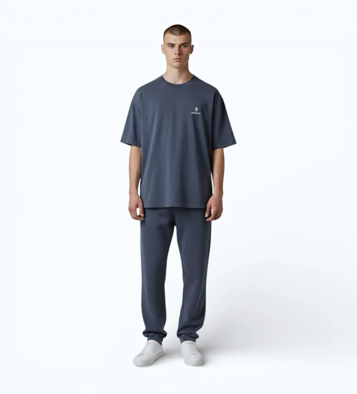 Premiata para hombre. PA1050 Camiseta logotipo azul (L), Casual, Algodón, Manga corta