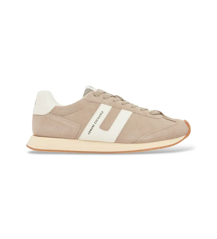 A|X Armani Exchange para hombre. XM002689AF17447M1316 Zapatillas Barcelona beige (40), Plano, Cordones, Casual, Verde