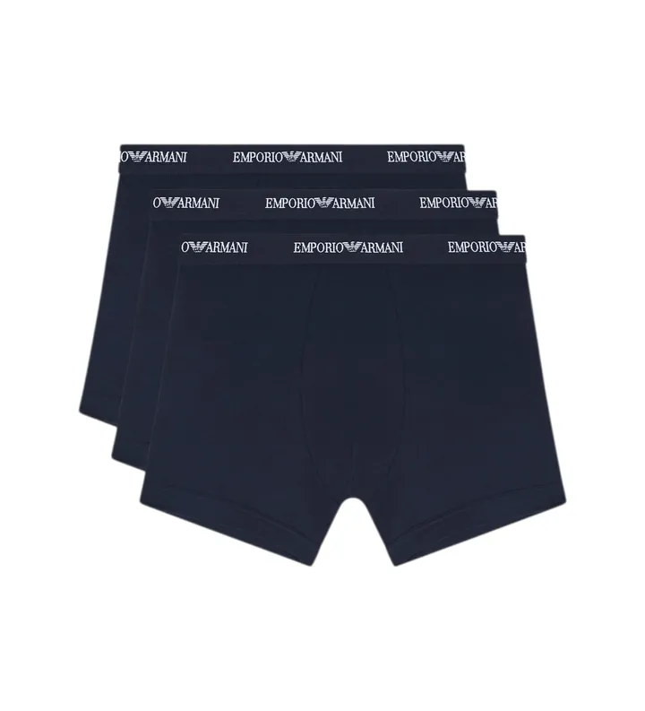 Emporio Armani para hombre. EM000261_AF14132 Set 3 Bóxers Day marino (L), Homewear, Algodón