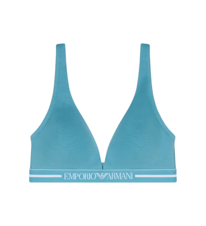 Emporio Armani para mujer. EW000436_AF19023 Sujetador Combi azul (L), Homewear, Algodón