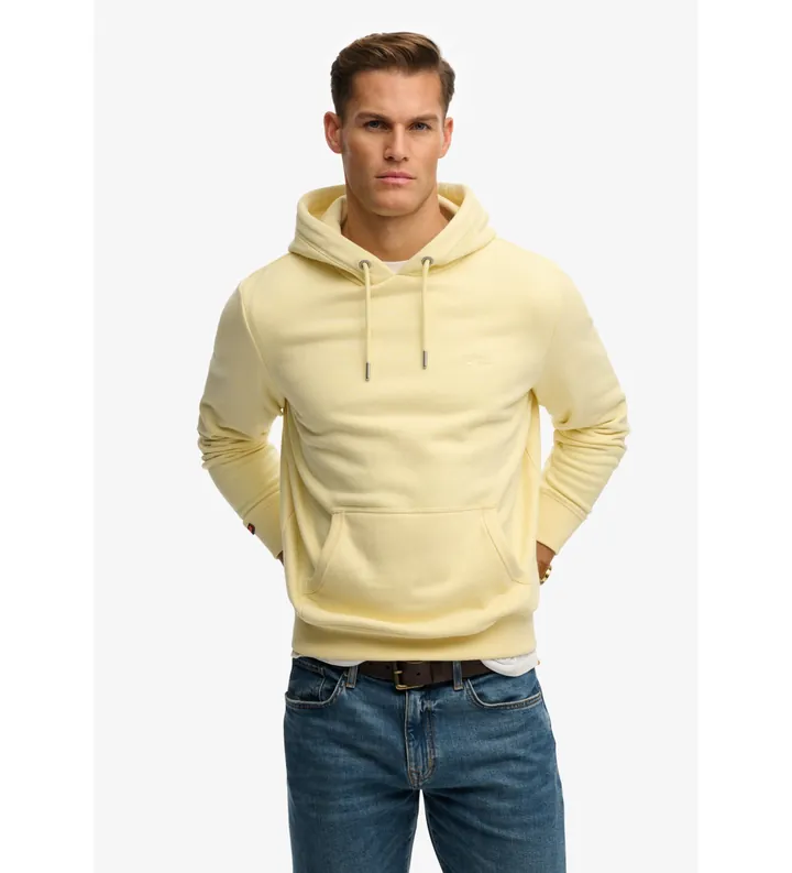 Superdry para hombre. M2014404A Sudadera Essential Logo amarillo (3XL), Casual, Algodón