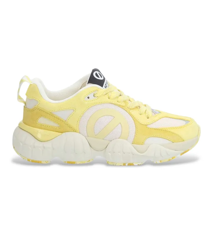 NO NAME para mujer. SNKMSKN Zapatillas de Piel Krazee Runner amarillo (38), Plano, Cordones, Casual, Deportivo