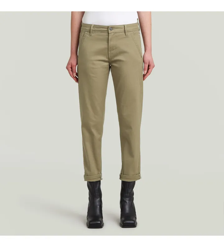 G-Star para mujer. D25257-C105-6057 Pantalón Chino Kate Boyfriend marrón (25/30), Casual, Algodón Orgánico, Sostenible