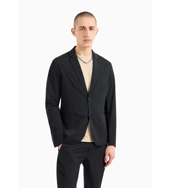 A|X Armani Exchange para hombre. 8NZG49ZNYZZ1200 Americana clássic negro (42), Casual, Clásico, Poliamida